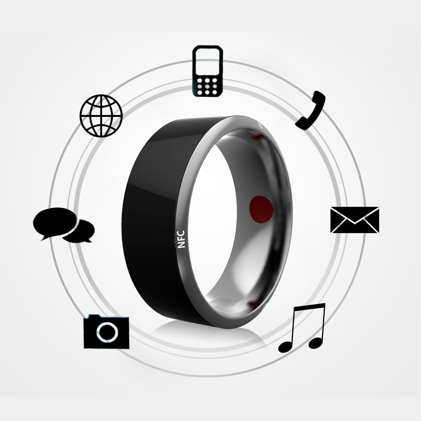 Black Smart Wellness Ring