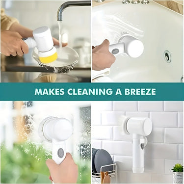 Electric Spin Brush – USB Rechargeable, Handheld & Cordless Cleaner